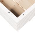 vidaXL Záhradný kvetináč biely 90x60x26,5 cm masívna borovica