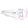 vidaXL Fóliovník s oceľovým rámom zelený 60 m² 20x3x2 m