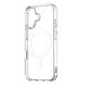 Magnetické puzdro Anti Shock 1,5 mm pre iPhone 16 6,1" priehľadné veľký otvor + tlačidlo