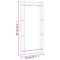 vidaXL Nástenné zrkadlo čierne 40x80 cm obdĺžnikové železné