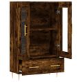 vidaXL Vysoká skrinka dymový dub 69,5x31x115 cm kompozitné drevo