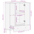 vidaXL Highboard 60x33x100 cm Masívne drevo Mango