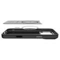 Puzdro Spigen Enzo Aramid ”T” Mag Magsafe pre iPhone 17 Pro Čierna/Strieborná