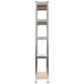 vidaXL Úložné police 2 ks strieborné 90x30x180 cm oceľ a drevovlákno
