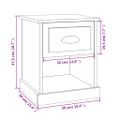 vidaXL Nočné stolíky 2 ks biele 39x39x47,5 cm spracované drevo