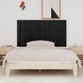vidaXL Nástenné čelo postele čierne 166x3x90 cm masívna borovica
