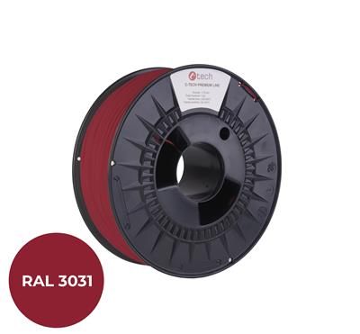 Tlačová struna (filament) C-TECH PREMIUM LINE, PLA, orientálna červená, RAL3031, 1,75mm, 1kg