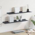 vidaXL Závesná polica 2 ks Antracit 80 x 18 x 2,5 cm Oceľ
