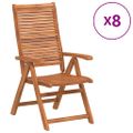 vidaXL Sklápacie záhradné stoličky 4 ks 56x72x107 cm masívna akácia