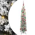 vidaXL Umelý vianočný stromček Zelená 180 cm PVC, oceľ a plast