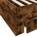 vidaXL Posteľný rám so zásuvkami dymový dub 75x190 cm kompozitné drevo
