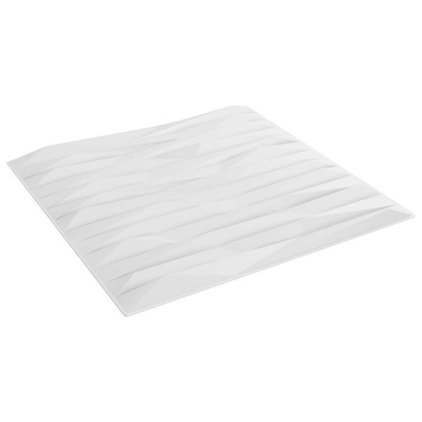 vidaXL Nástenné panely 48 pcs Biely kameň 50 x 50 cm XPS Pena