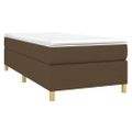 vidaXL Posteľný rám s boxspringom tmavohnedá 90x190 cm látka