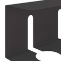 vidaXL Úložný box na káble pod stôl 2 ks Čierna 43 x 12 x 10 cm Oceľ