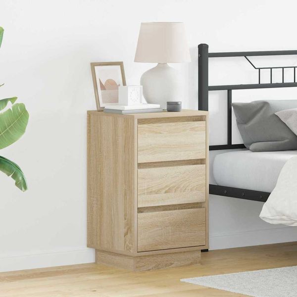 vidaXL Nočný stolík Sonoma dub 39 x 34,5 x 65 cm Kompozitné drevo