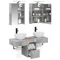 vidaXL Set kabinetov do kúpeľne 5 pcs Betónovo sivá 43 x 16 x 62,5 cm