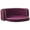 vidaXL Skladací gauč pre psa vínový 73x67x26 cm plyš umývateľný vankúš