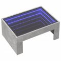 vidaXL Konferenčný stolík s nekonečnými LED betónovosivý 70x50x30 cm