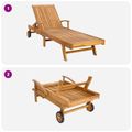 vidaXL Ležadlo s vankúšom 100% polyester a masívny teak