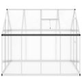 vidaXL Skleník so základovým rámom strieborný 224x169x195 cm hliník