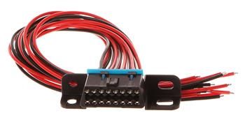 Zásuvka OBD2 s 16 pinmi ukončená 9 cm propojovacími kábliami SIXTOL