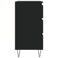 vidaXL Komoda čierna 60x35x70 cm spracované drevo