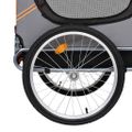 vidaXL Vozík za bicykel pre psa, oranžovo sivý