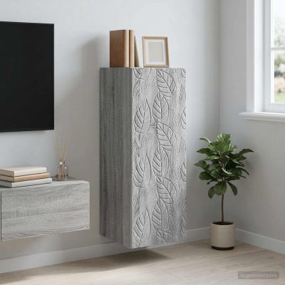 vidaXL Nástenná skrinka 33 x 34,5 x 90 cm Kompozitné drevo Sivý Sonoma