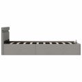 vidaXL Hydraulický posteľný rám+úložný priestor, LED, látka 100x200 cm