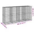 vidaXL Gabiónový kôš s krytom 400x100x200 cm pozinkované železo