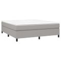 vidaXL Posteľný rám s boxspringom bledosivý 180x200 cm látka