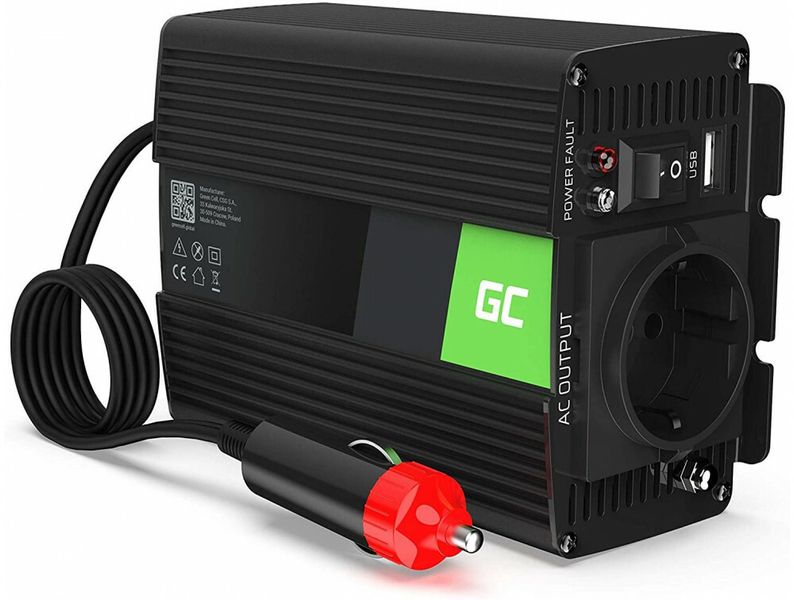 Green Cell INV30 automobilový menič napätia 24V to 230V, 150W/300W