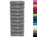 vidaXL Prémiové uteráky pre hostí SOLUND 10 ks sivé 30x50 cm 600 g/m²