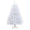 vidaXL Umelý Sklápací Vianočný Stromček Biela 150 cm PVC a oceľ