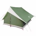 vidaXL Rodinný stan so strechou Zelená a biela 256 x 256 x 185 cm