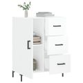 vidaXL Komoda lesklá biela 69,5x34x90 cm spracované drevo