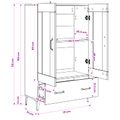 vidaXL Highboard Staré drevo 70 x 31 x 115 cm Kompozitné drevo