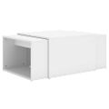 vidaXL Zasúvacie stolíky 3 ks, biele 60x60x38 cm, kompozitné drevo