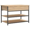 vidaXL Lavička na topánky dub sonoma 70x42,5x50 cm kompozitné drevo