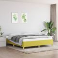 vidaXL Posteľ bez matraca zelená 160x200 cm látka