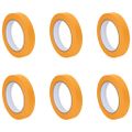 vidaXL Pásky na maliarske maskovanie 6 ks Žltá 19mm x 50m Papier