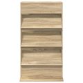 vidaXL Regál na časopisy Sonoma dub 70 x 41 x 126 cm Kompozitné drevo