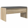 vidaXL Predsieňová lavica s vankúšom Sonoma dub 83 x 38 x 40 cm
