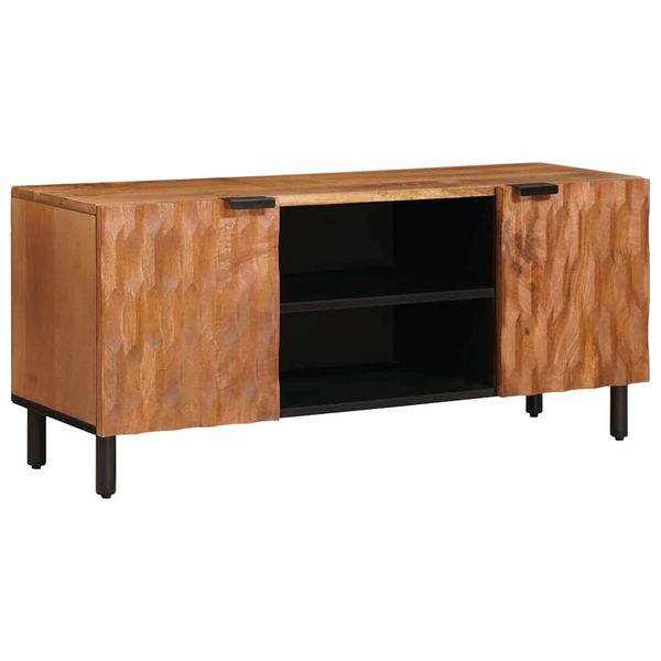 vidaXL TV skrinka s poličkou Drevité hnedé dokončenie 105 x 33 x 46 cm