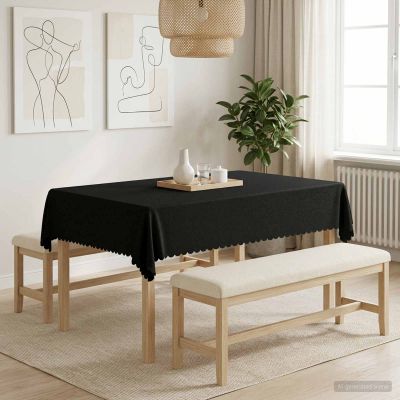 vidaXL Uterák na stôl 5 ks Obdĺžnikový Tmavosivá 110 x 140 cm