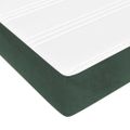 vidaXL Matrac s taštičkovými pružinami stredná tvrdosť tmavozelený 160x220x20 cm zamat