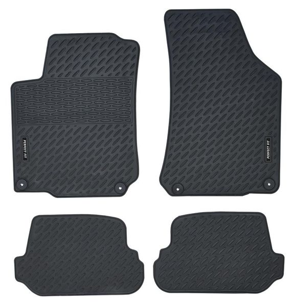 Koberce gumiace COMPASS PERFECT FIT P1 sada 4ks s fixáciou