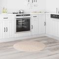 vidaXL Protišmykový Shaggy Koberec Krémová 90 x 90 cm PP