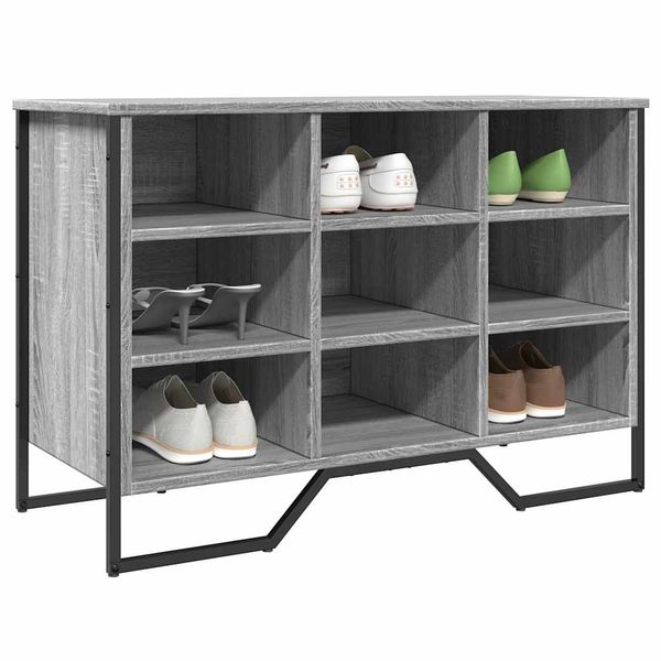 vidaXL Botník sivý dub sonoma 90x38x61,5 cm kompozitné drevo