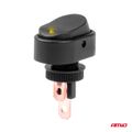 Prepínač kolískový oválny so žltou LED diódou AMiO-03088